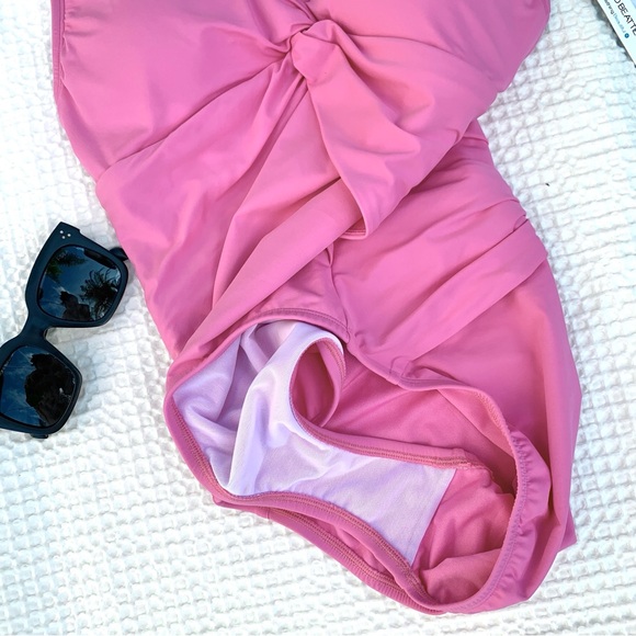BLEU Rod Beattie Twist & Shout Pink 1-PC Swimsuit Sz 12 - Picture 12 of 13